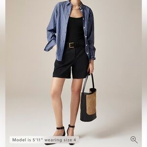 Hudson Bay Midrise Black Chino Shorts Size 32 Fits 1X Cotton